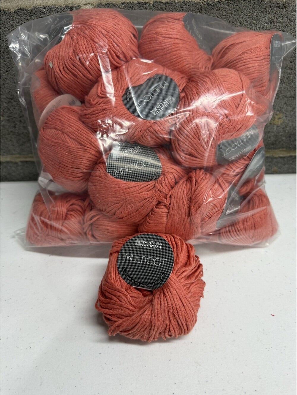 Filtura Di Crosa ‘Multicot’ 100% Cotton Yarn Shade 15 - 20 Skein Lot